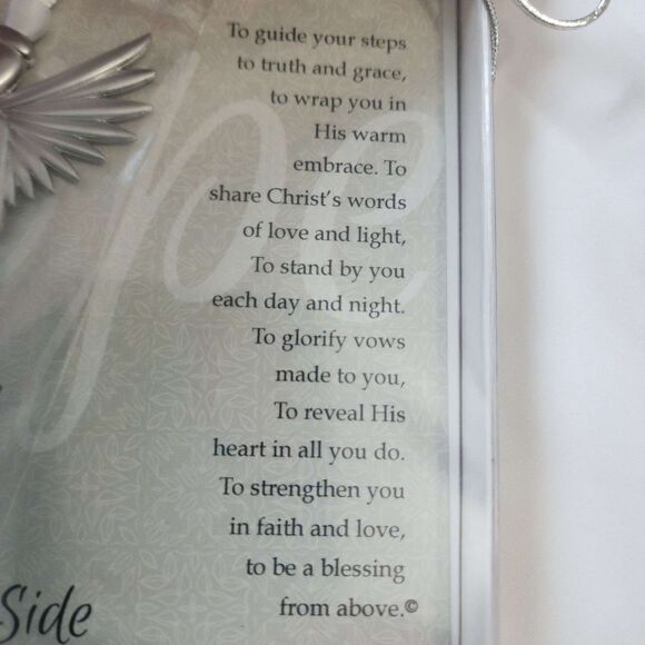 The Grandparent Gift Co. Angel Ornament Confirmation Gift Silver Blessed New - Picture 5 of 10